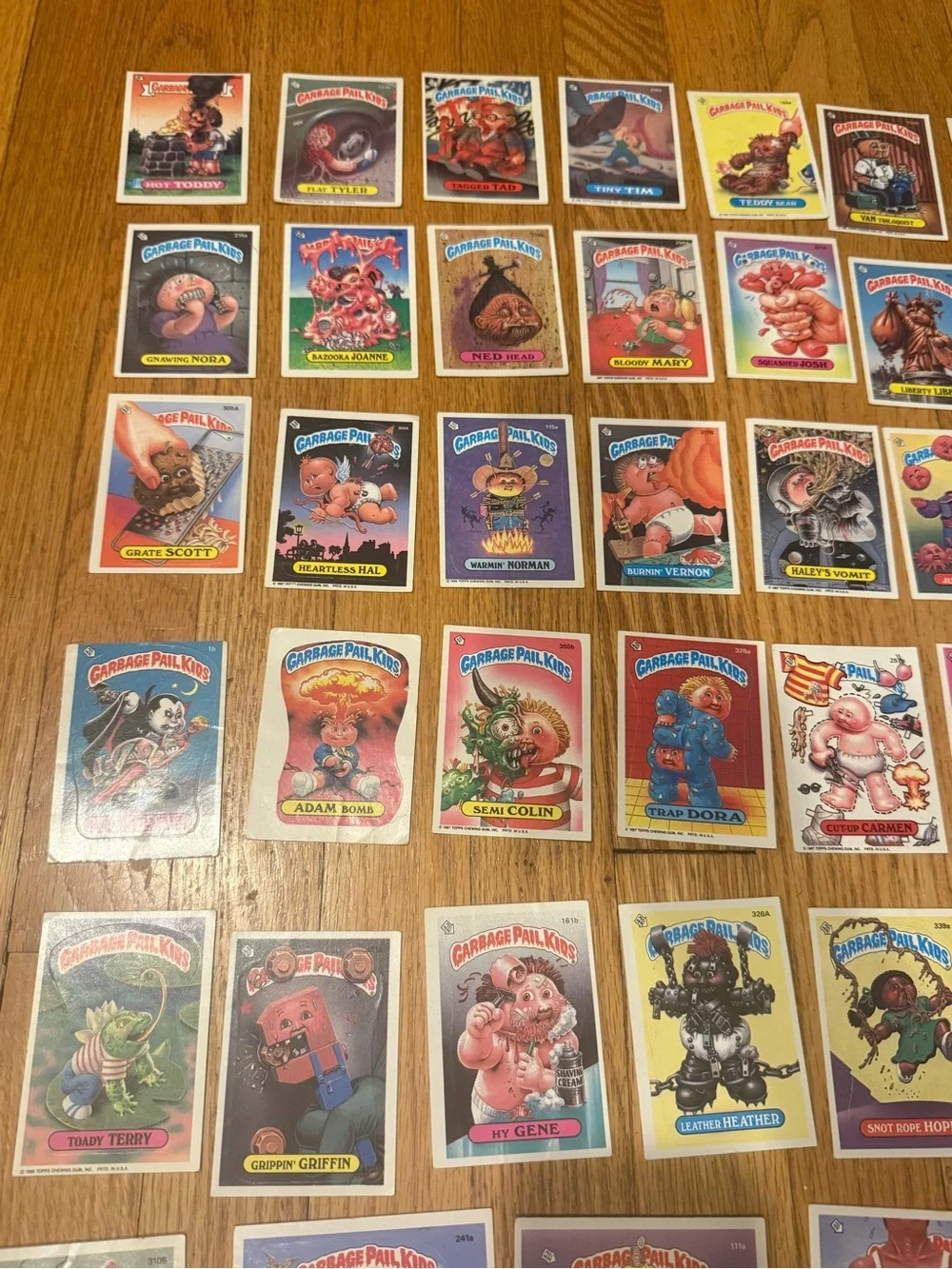 Garbage Pail Kids Collectible Trading Sticker Cards From 1980s  - Lot of 65 - Picture 2 of 5